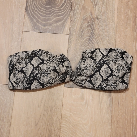 Andie Swim Snake Bandeau Padded Scala bikini top size XL NWT - Picture 3 of 9